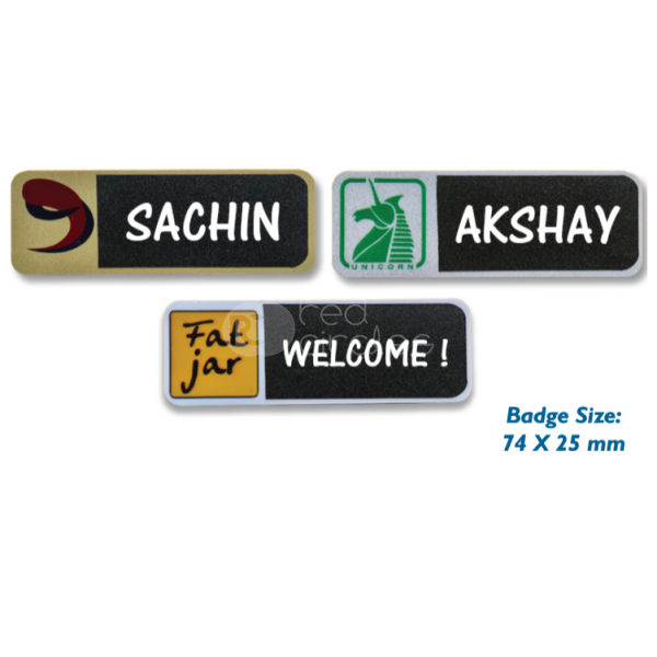 Chalkboard Name Badge with Logo