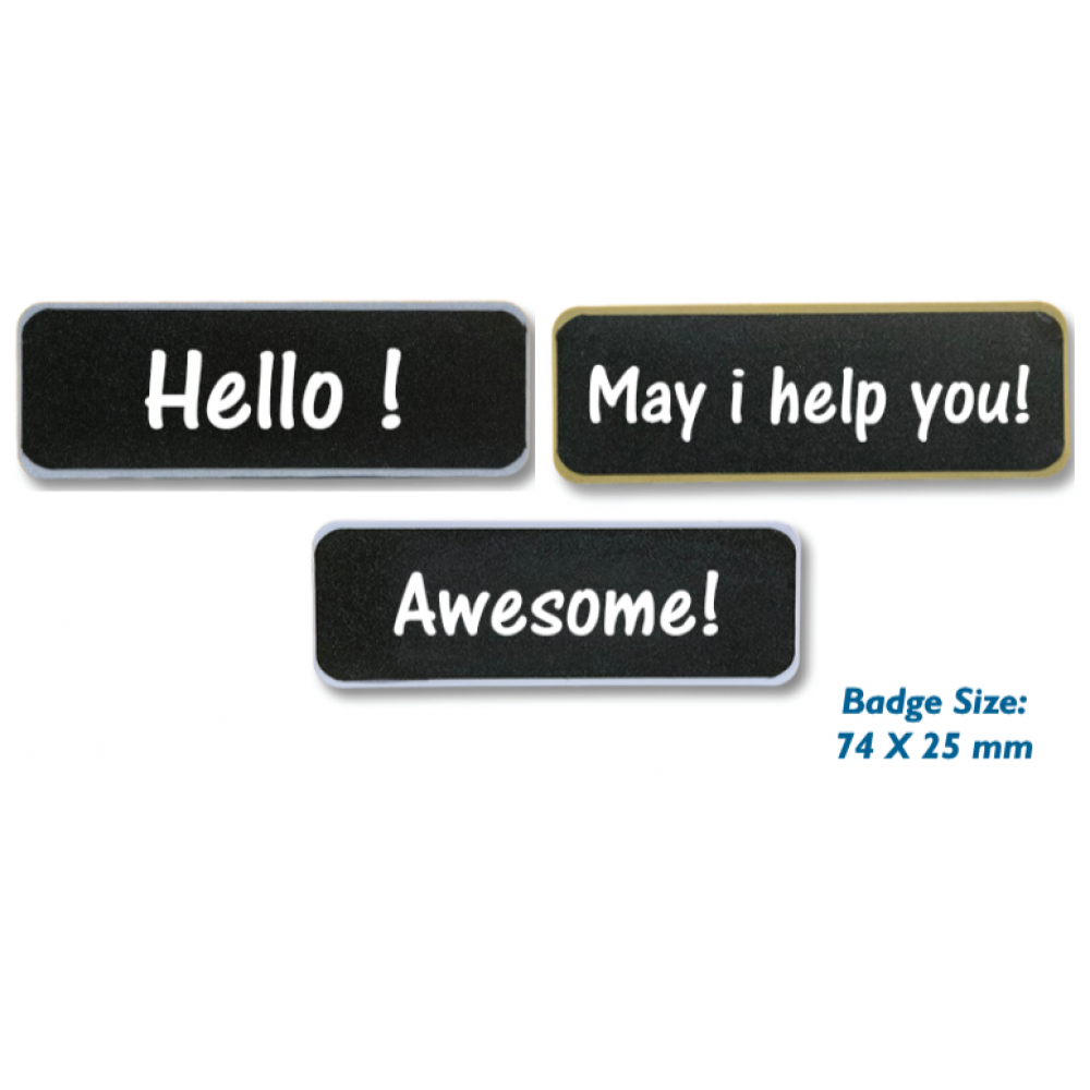 Chalkboard Name Badge without Logo