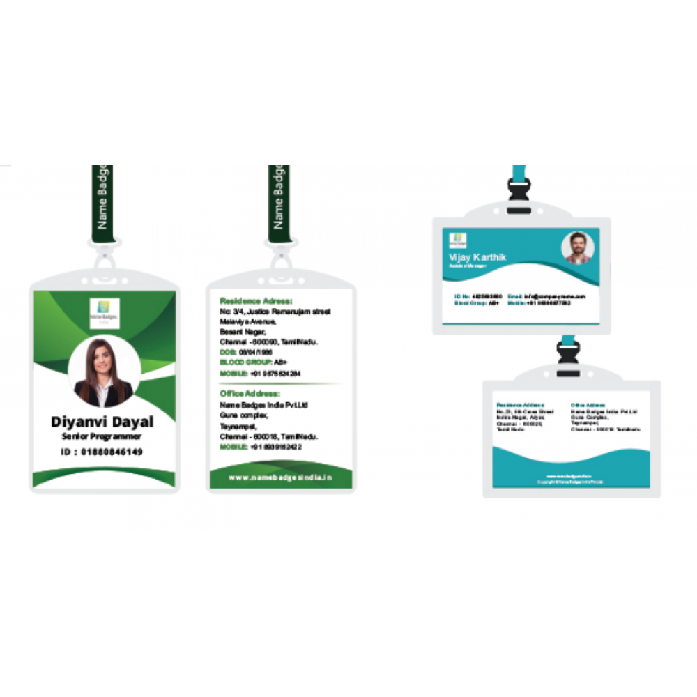 Standard ID Cards and Lanyards Set