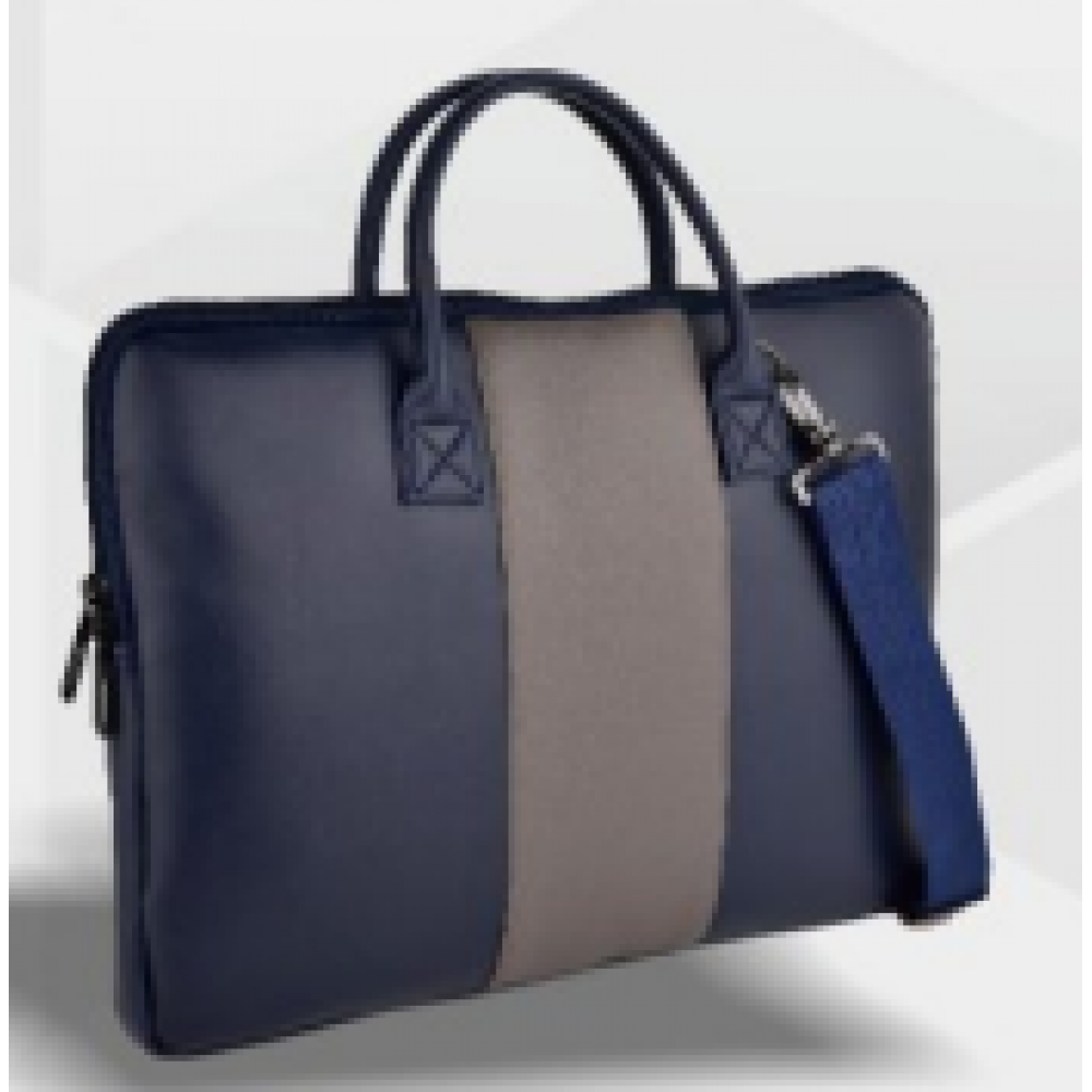 RC 07 Leather Laptop sleeve bag-Blue