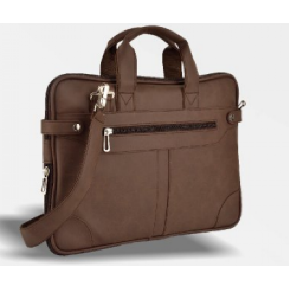 RC 09 Leather Laptop bag-Brown
