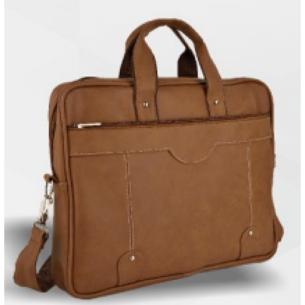 RC 10 Leather Laptop bag-Tan