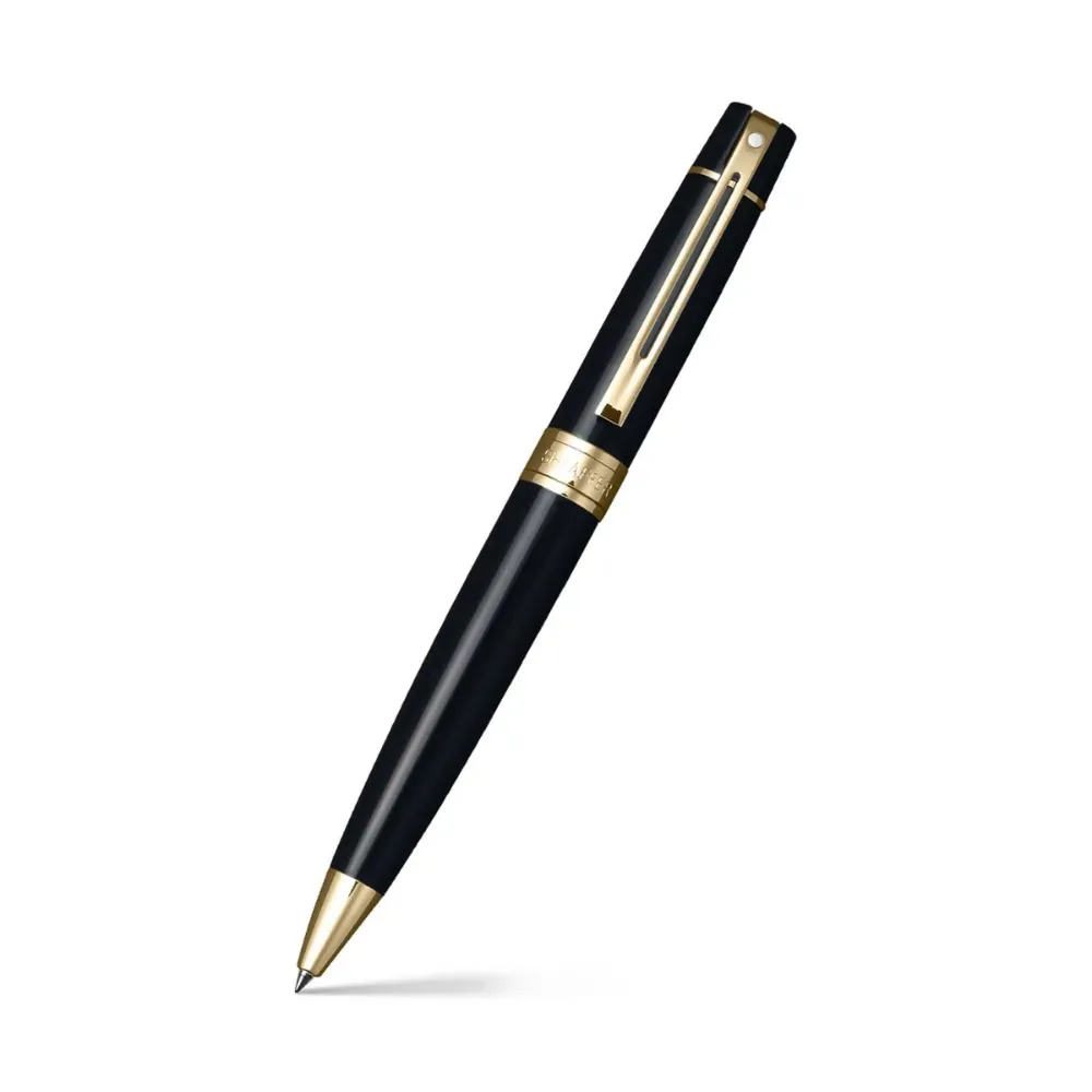 RC 53 - Sheaffer 300 Glossy Black Ballpoint Pen with Gold