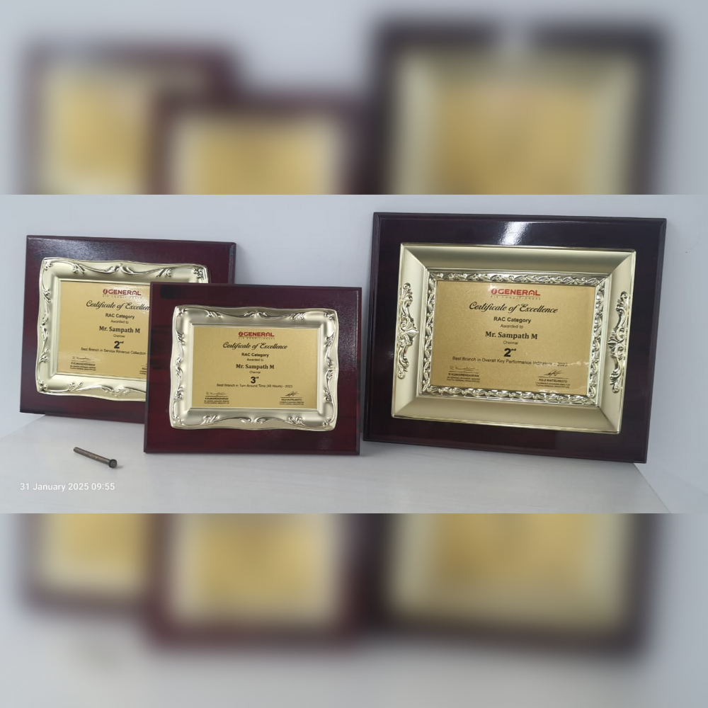 Wooden Premium Certificate Award