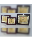 Wooden Premium Certificate Award