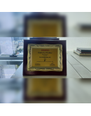 Wooden Premium Certificate Award