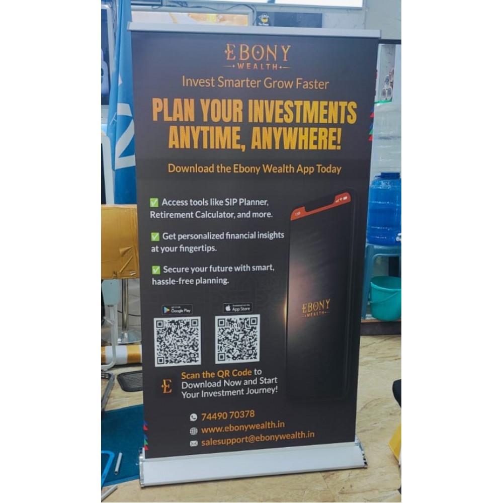 Broad Base Standee - Satin Print 3x6