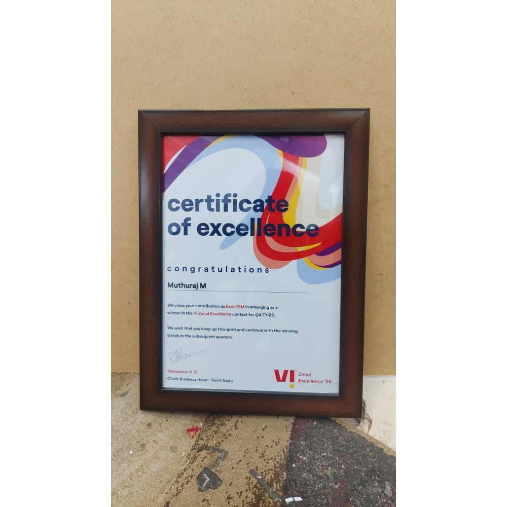 Certificate - Wooden Finish 