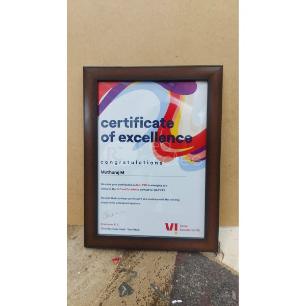 Certificate - Wooden Finish 