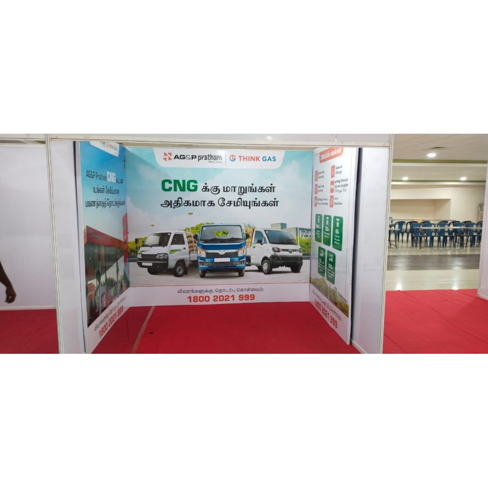 Flex Branding in Octonorm Stall