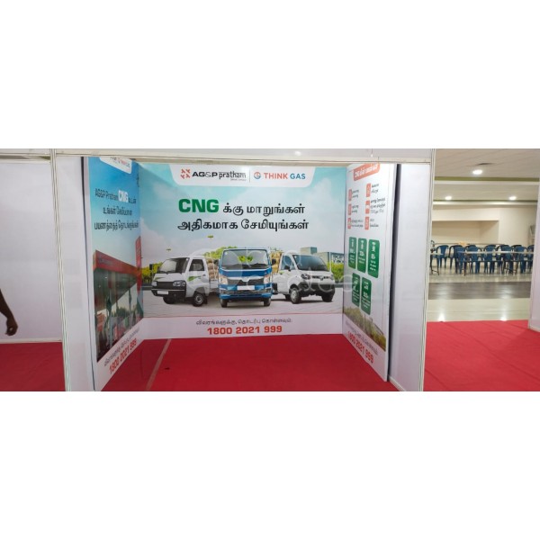 Flex Branding in Octonorm Stall